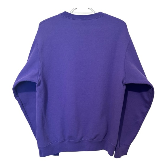 Dolphin Northern Lights Aurora Borealis Purple Graphic Crewneck Sweater Medium - Picture 2 of 9